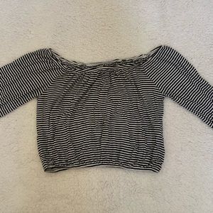 Hollister Striped off the shoulder shirt